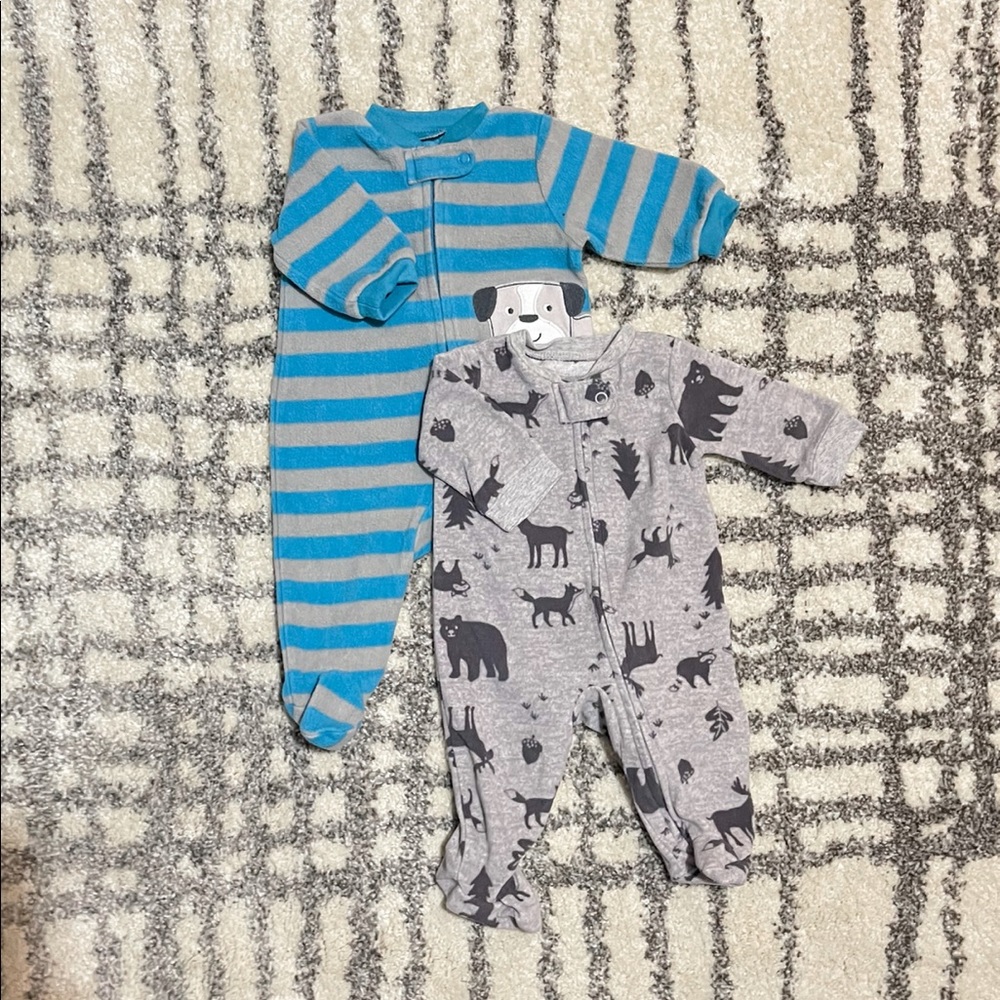 Carter’s fleece sleepers pajamas